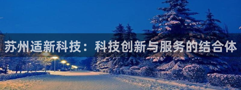 苏州适新科技：科技创新与服务的结合体